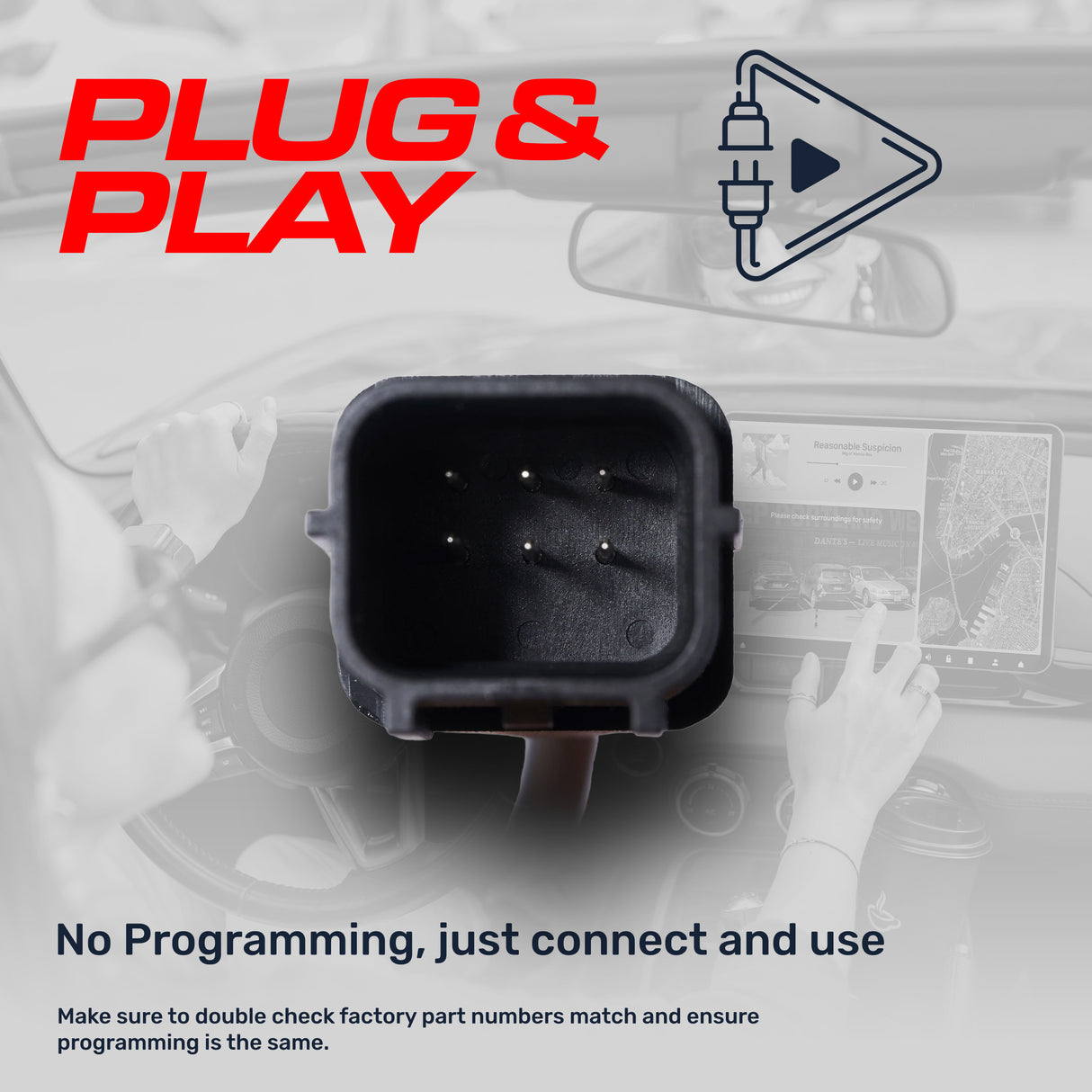 Nissan Rogue S Model (2014-2016) OEM Replacement Backup Camera OE Part # 28442-4BA0D, 28442-4BA1D,  28442-4BA0A - Master Tailgaters