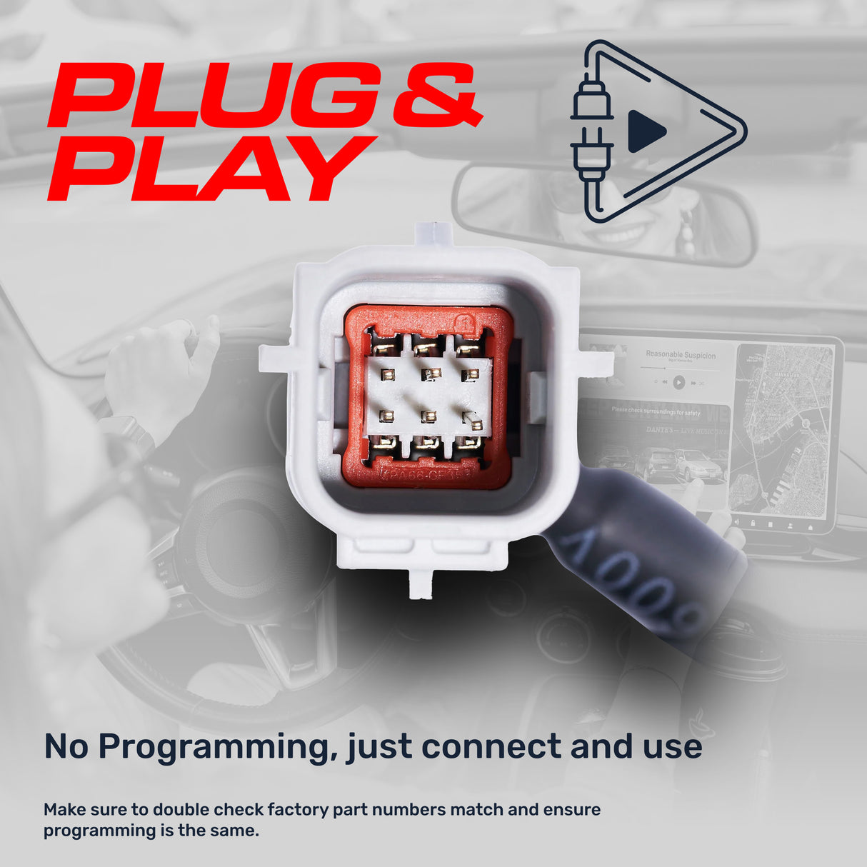 Cadillac XTS (2013-2015) OEM Replacement Backup Camera OE Part # 23388750, 22738552