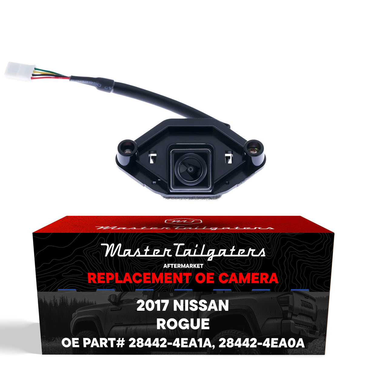 Nissan Rogue Sport/Qashqai w/o AVM (2017) OEM Replacement Backup Camera OE Part # 28442-4EA0A, 28442-4EA1A - Master Tailgaters