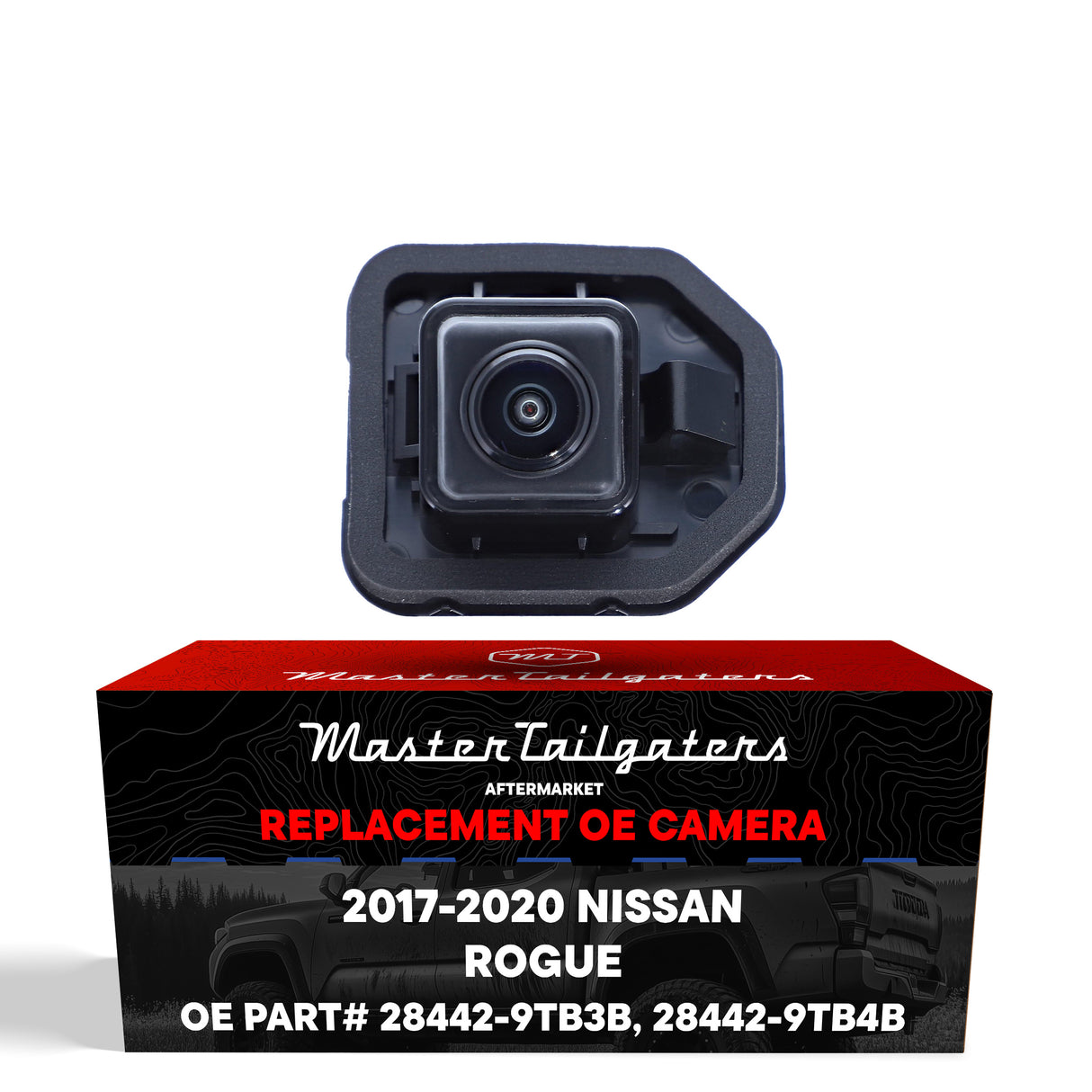 Nissan Rogue w/ AVM (2017-2020), Rogue Hybrid w/ AVM (2017-2019) OEM Replacement Backup Camera OE Part # 28442-9TB3B, 28442-9TB4B - Master Tailgaters