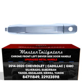 Exterior Door Handle Upgraded Chrome Metal Replacement for Chevrolet Silverado (2014-2019), Suburban (2016-2020), Tahoe (2016-2020) / Cadillac Escalade (2015) / GMC Sierra (2014-2019), Yukon (2016-2020)