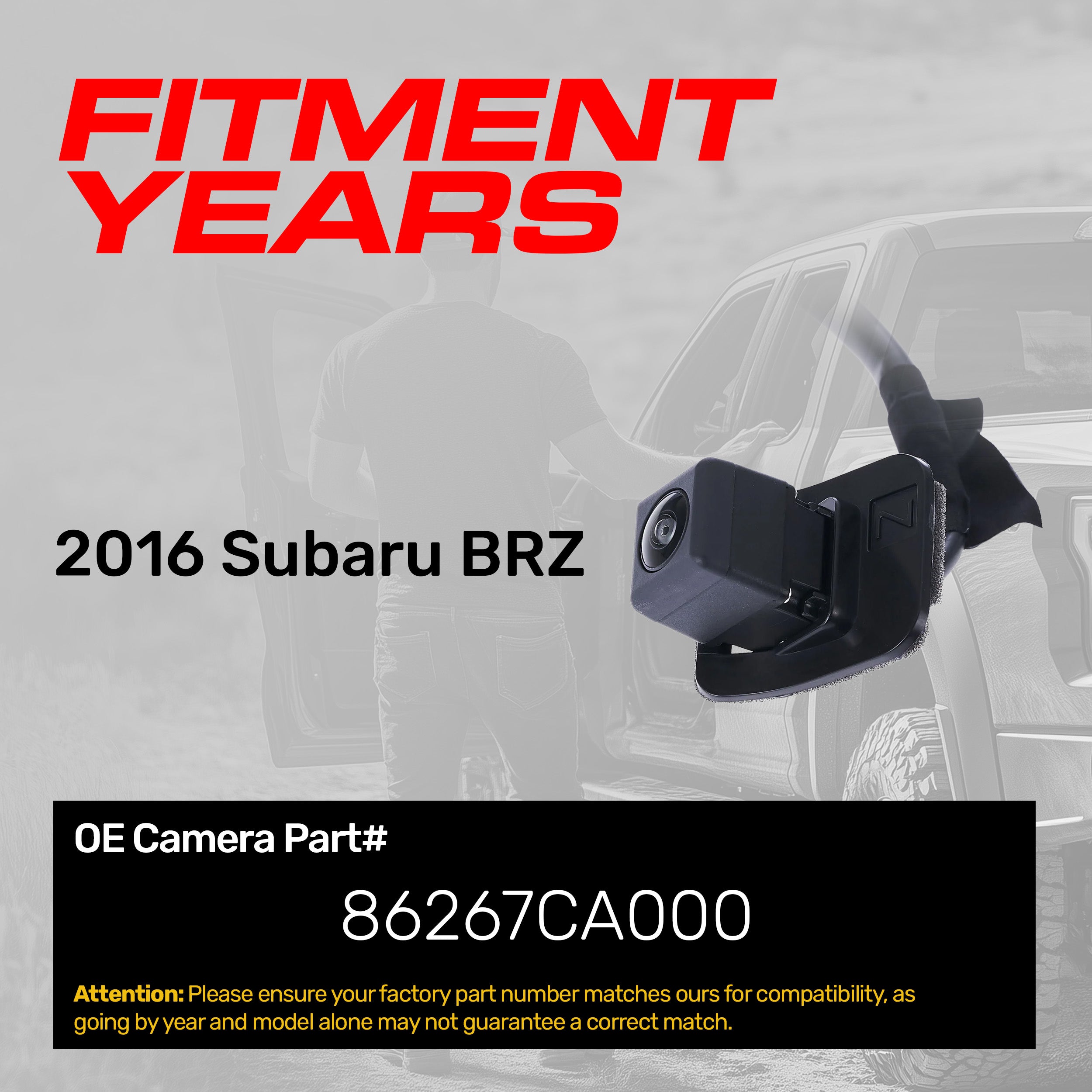 Subaru BRZ (2016) OEM Replacement Backup Camera OE Part