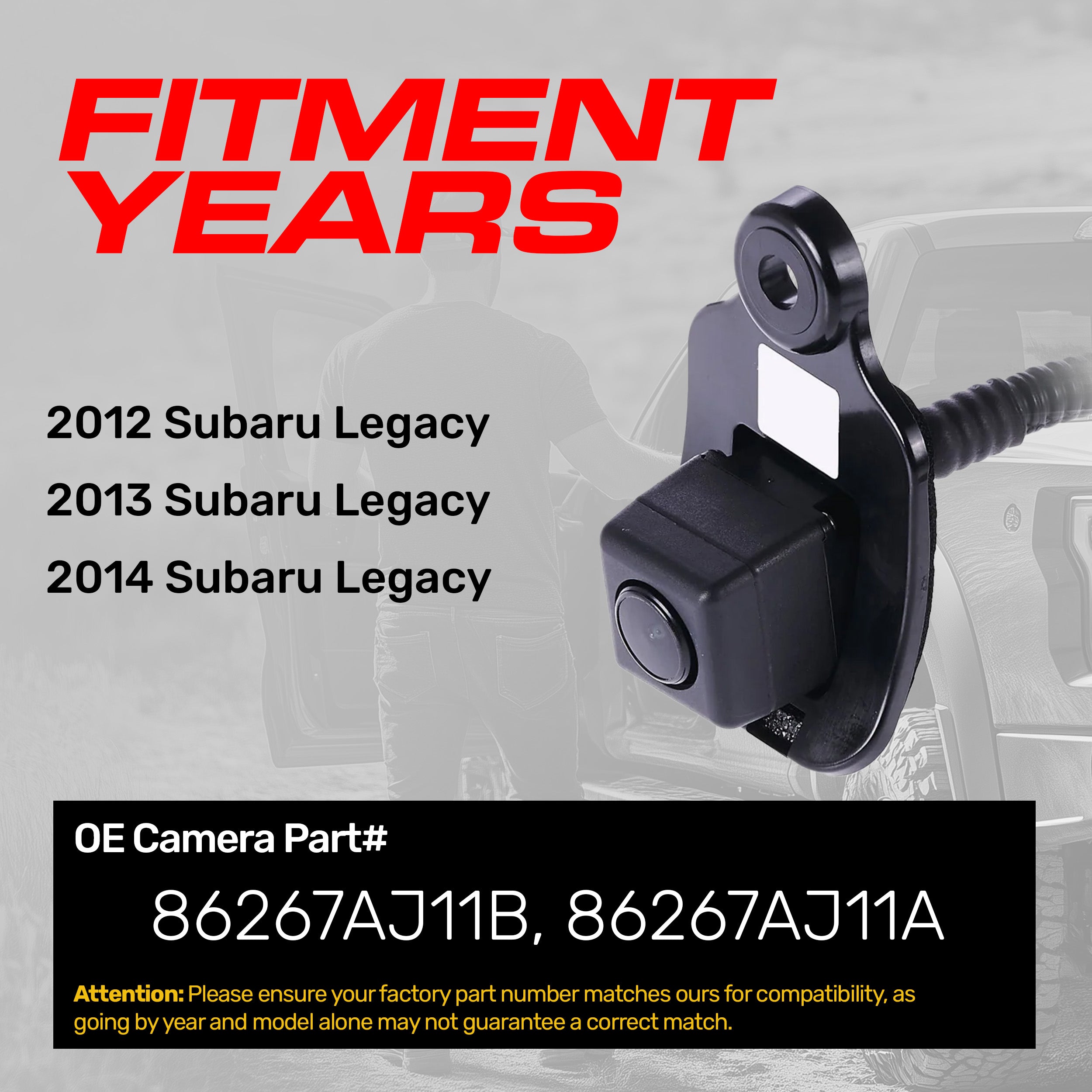 Subaru Legacy (2012-2014) OEM Replacement Backup Camera OE Part