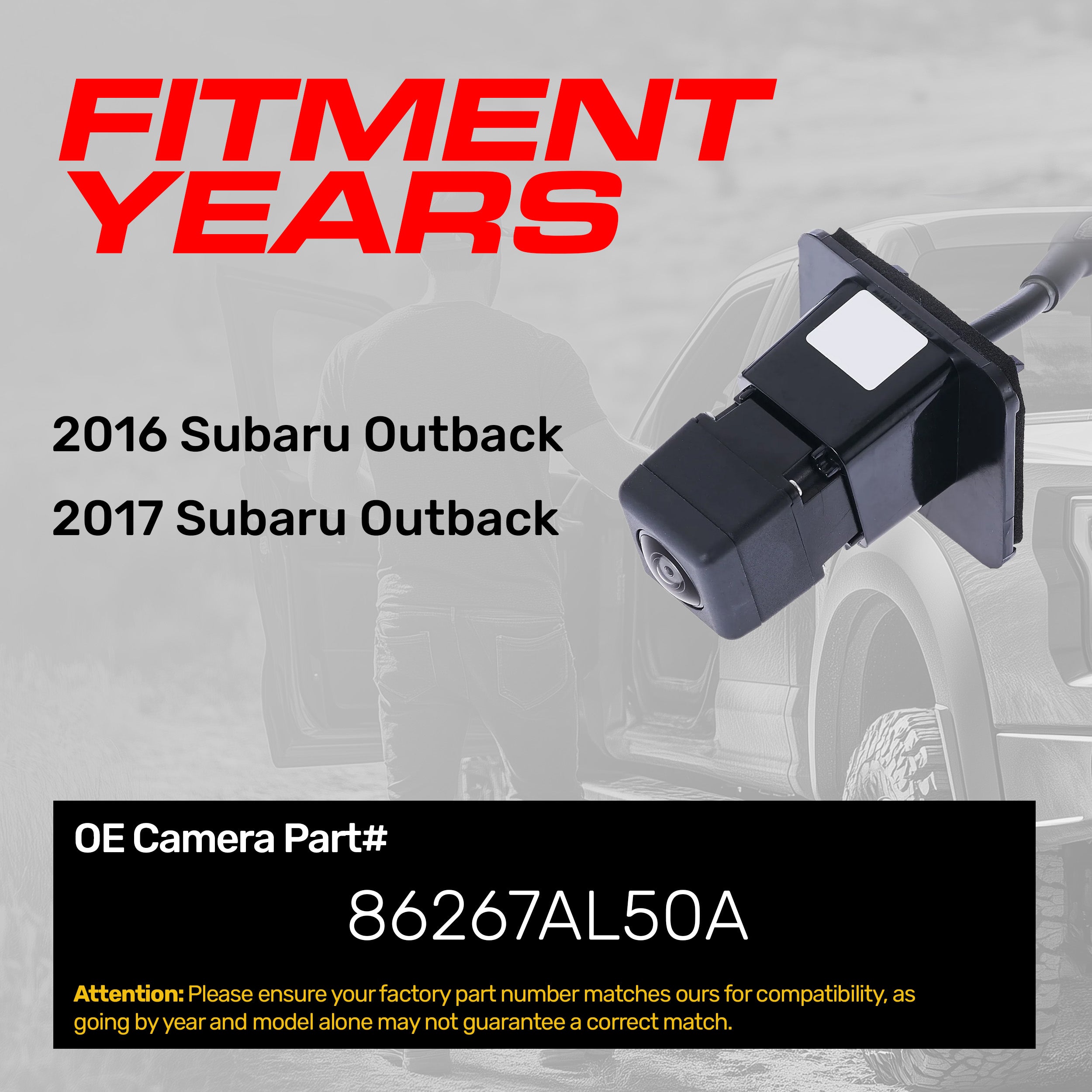 Subaru Outback (2016-2017) OEM Replacement Backup Camera OE Part