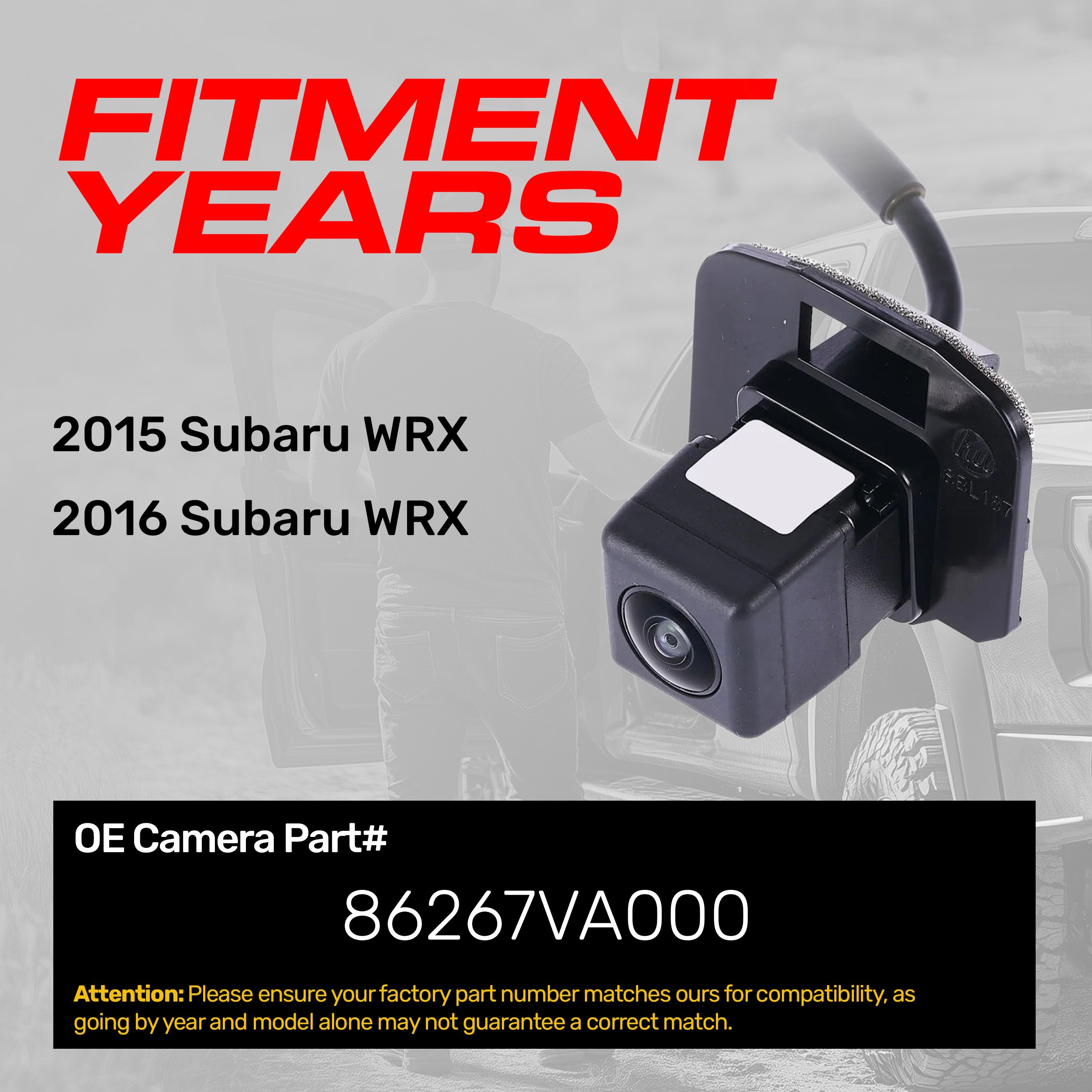 Subaru WRX (2015-2016) OEM Replacement Backup Camera OE Part