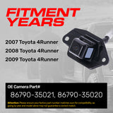 Toyota 4Runner (2007-2009) OEM Replacement Backup Camera OE Part # 86790-35020, 86790-35021