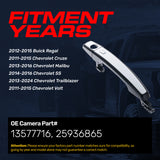 Exterior Door Handle Black/Chrome Replacement for Buick Regal (12-15) / Chevrolet Cruze (11-15), Malibu (13-16), SS (14-16), Trailblazer (13-24), Volt (11-15) OE Part # 13577716, 25936865 | Front LH