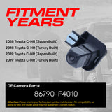 Toyota C-HR [Turkey/Japan Built] (2018-2019) OEM Replacement Backup Camera OE Part # 86790-F4010