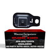 Toyota Highlander + Hybrid w/o AVM (2014-2016) OEM Replacement Backup Camera OE Part # 86790-0E031, 86790-0E030
