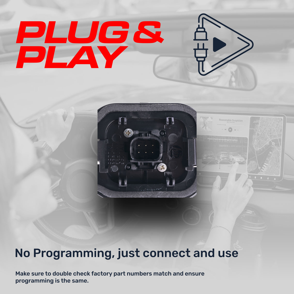 Toyota Highlander + Hybrid w/o AVM (2017-2019) OEM Replacement Backup Camera OE Part # 86790-0E060 - Master Tailgaters