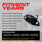 Toyota RAV4 w/ Spare Tire Carrier (2009-2012), RAV4 w/o AVM (2016-2018) OEM Replacement Backup Camera OE Part # 86790-42020, 86790-42021