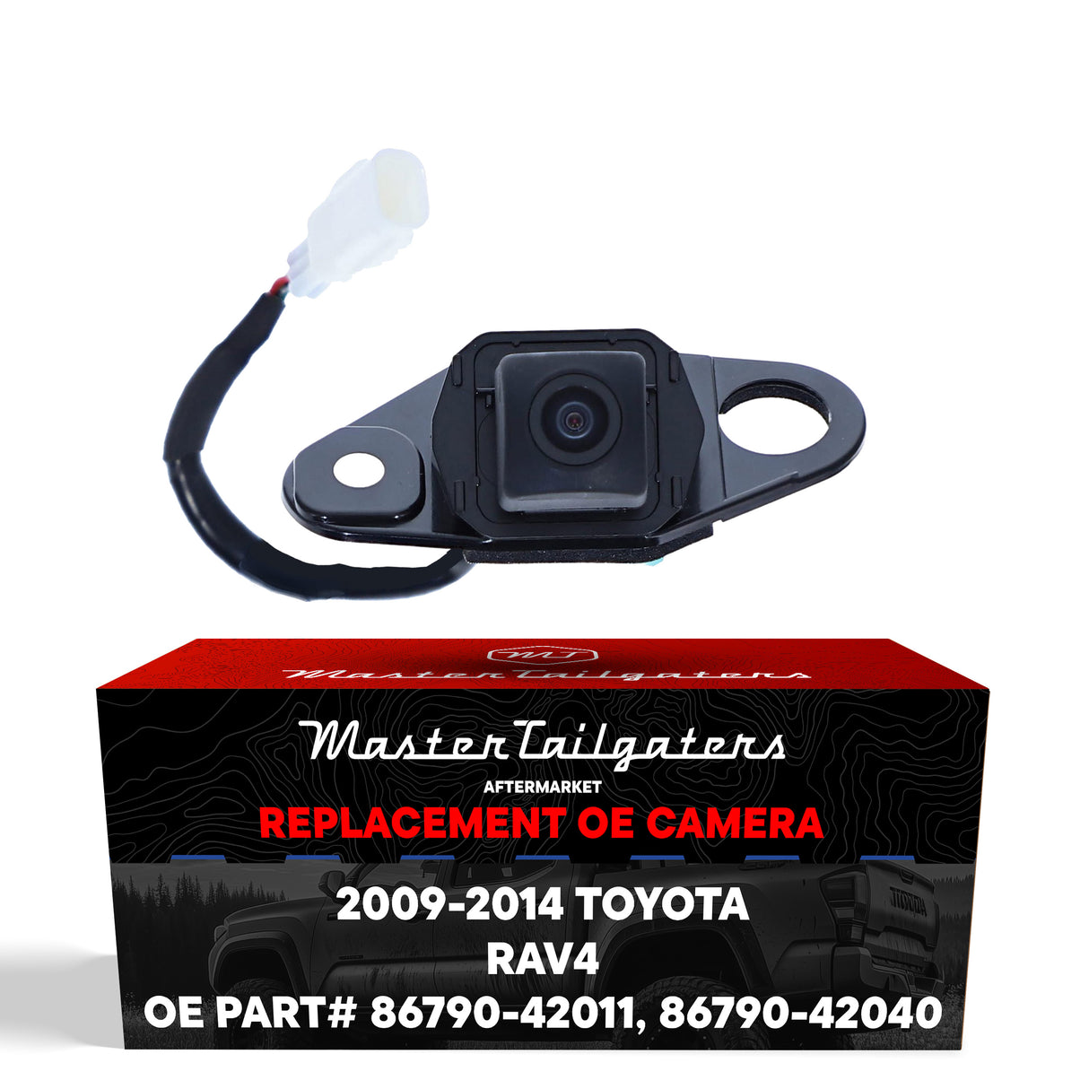Toyota RAV4 w/o Spare Tire Carrier (2009-2014) OEM Replacement Backup Camera OE Part # 86790-42011, 86790-42040
