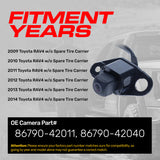 Toyota RAV4 w/o Spare Tire Carrier (2009-2014) OEM Replacement Backup Camera OE Part # 86790-42011, 86790-42040