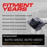 Toyota Yaris iA (2016-2020), Yaris Sedan (2016-2020) / Scion iA (2016) OEM Replacement Backup Camera OE Part # 86790-WB001, 86790-WB002 - Master Tailgaters