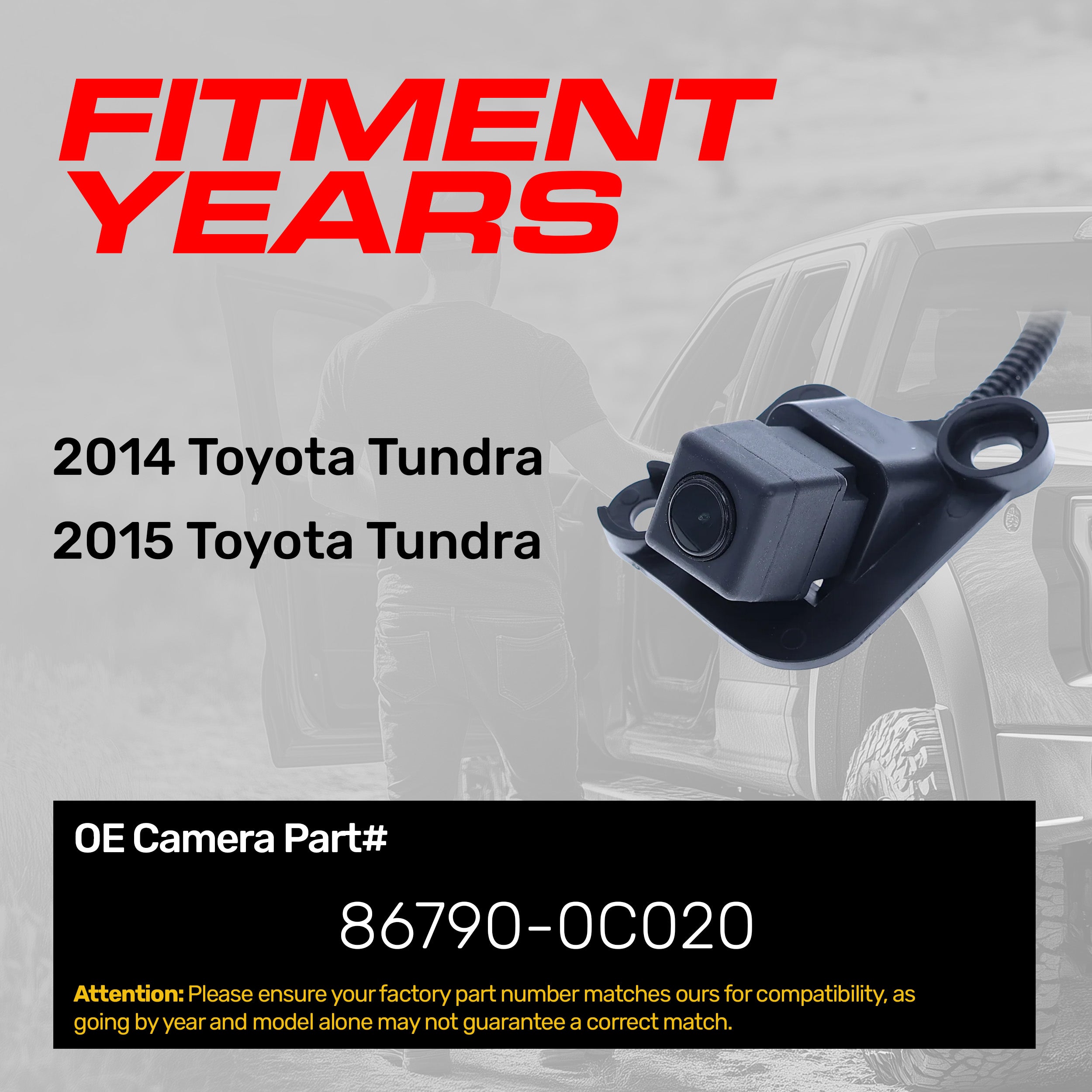 Toyota Tundra (2014-2015) OEM Replacement Backup Camera OE Part