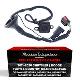 Dodge Grand Caravan (2011-2020) / Chrysler Town & Country (2011-2016) OEM Replacement Backup Camera OE Part # 4672639AA, 56054157AA, 56054157AD, 56054157AE, 56054157AF, 56054157AG - Master Tailgaters