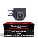 Toyota Yaris Hatchback (2012-2019) OEM Replacement Backup Camera OE Part # 86790-52220, 86790-0D060
