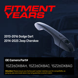 Exterior Door Handle Black Replacement for Dodge Dart (2013-2016) / Jeep Cherokee (2014-2025) OE Part # 1SZ26DX8AH, 1SZ26DX8AC, 1SZ26DX8AG | Front Left Driver Side w/ Keyhole