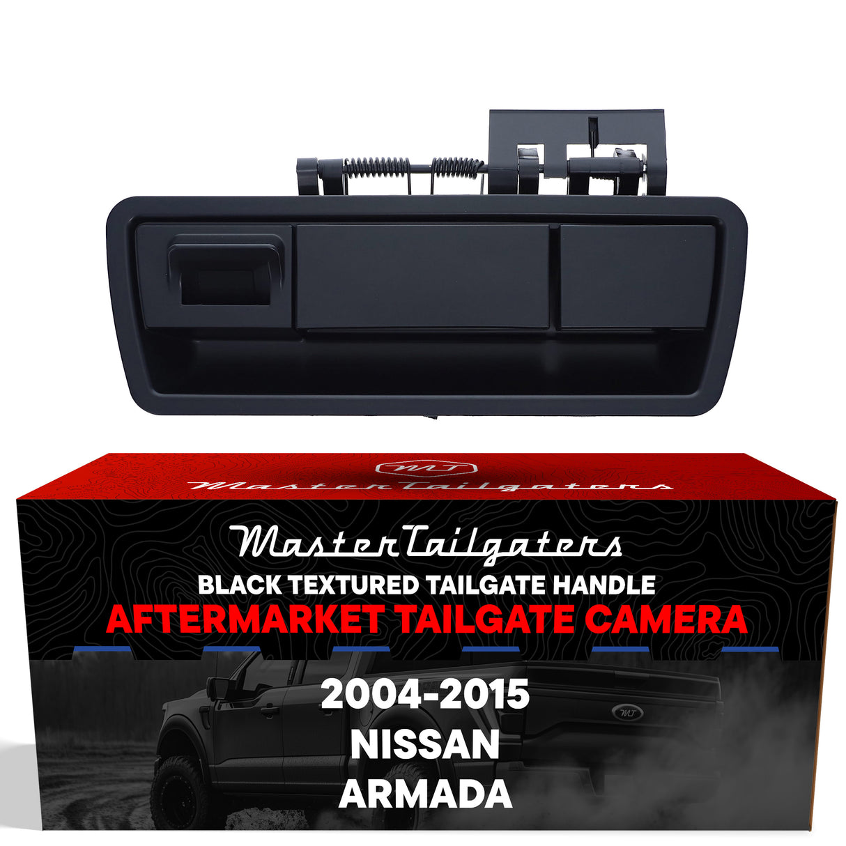 Nissan Armada (2004-2015) Black Replacement Tailgate Handle with Backup Camera - Master Tailgaters