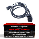 Chevrolet Silverado / GMC Sierra (2007-2014) OEM Replacement Backup Camera OE Part # 20837341, 20986601, 23146157 - Master Tailgaters