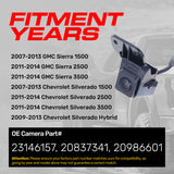 Chevrolet Silverado / GMC Sierra (2007-2014) OEM Replacement Backup Camera OE Part # 20837341, 20986601, 23146157 - Master Tailgaters