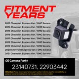 Chevrolet Express Van / GMC Savana (2013-2021) OEM Replacement Backup Camera OE Part # 22903442, 23140731 - Master Tailgaters