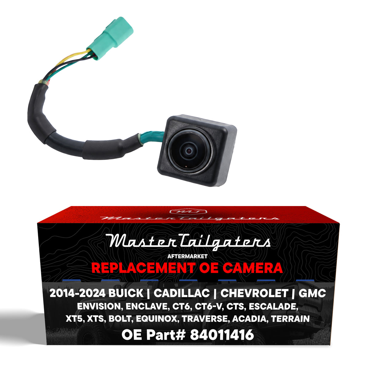 Buick Envision, Enclave / Cadillac CT6, CT6-V, CTS, Escalade, XT5, XTS / Chevrolet Bolt EV, Equinox, Traverse / GMC Acadia, GMC Terrain (2014-2024) OEM Replacement Backup Camera OE Part # 84011416