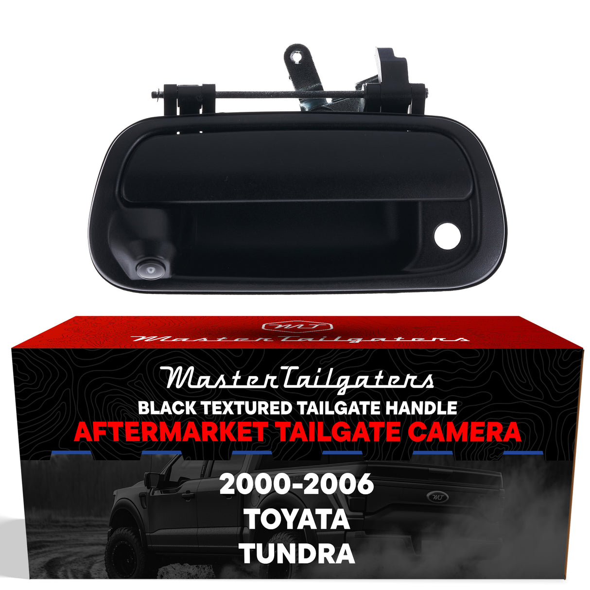 Toyota Tundra (2000-2006) Textured Black Replacement Tailgate Handle with Backup Camera