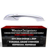 Exterior Door Handle Chrome Replacement for Dodge Durango (2011-2024) / Jeep Grand Cherokee (2011-2024) OE Part # 4589884AM, 4589884AE | Front Right Passenger Side w/o Keyhole