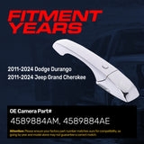 Exterior Door Handle Chrome Replacement for Dodge Durango (2011-2024) / Jeep Grand Cherokee (2011-2024) OE Part # 4589884AM, 4589884AE | Front Right Passenger Side w/o Keyhole