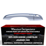 Exterior Door Handle Chrome Replacement for Dodge Journey (2011-2025) / Chrysler 300 (2011-2025) OE Part # 4589855AJ, 4589851AD, 4589855AF, 4589851AB | Front Left Driver Side