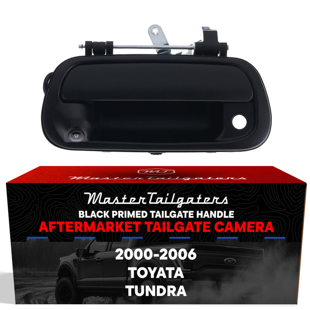 Toyota Tundra (2000-2006) Smooth Primed Black Replacement Tailgate Handle with Backup Camera (Ready to Paint) - Master Tailgaters
