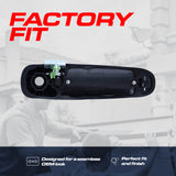Exterior Door Handle Upgraded Black Metal Replacement for Dodge Dakota 05-11, Durango 04-09, Ram 02-09 / Jeep Grand Cherokee 99-04, Cherokee/Liberty 02-07 OE Part # 55276237AA | Front LH w/Keyhole