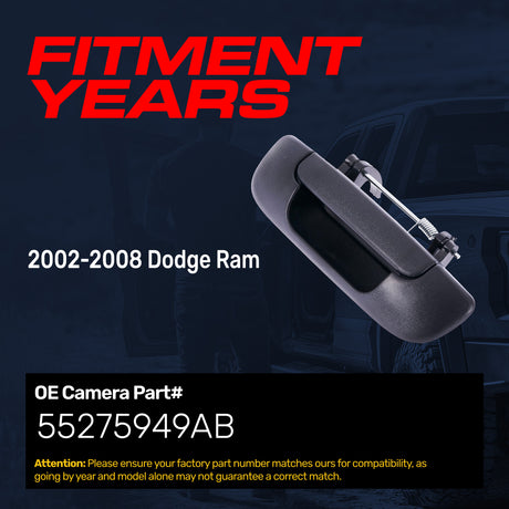 Master Tailgaters Tailgate Handle Upgraded Black Metal Replacement for Dodge Ram (2002-2008) OE Part # 55275949AB