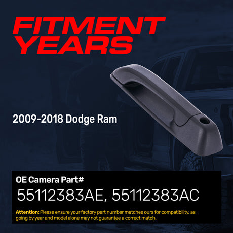 Master Tailgaters Exterior Door Handle Upgraded Black Metal Replacement for Dodge Ram (2009-2018) OE Part # 55112383AE, 55112383AC | Front LH w/Keyhole