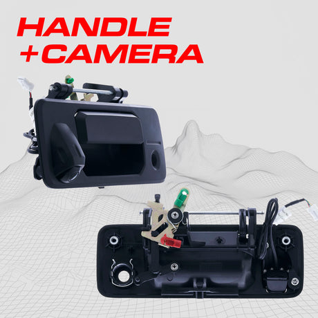 Toyota Tundra (2014-2024), Tacoma (2016-2024) Black Replacement Tailgate Handle with Backup Camera - Master Tailgaters