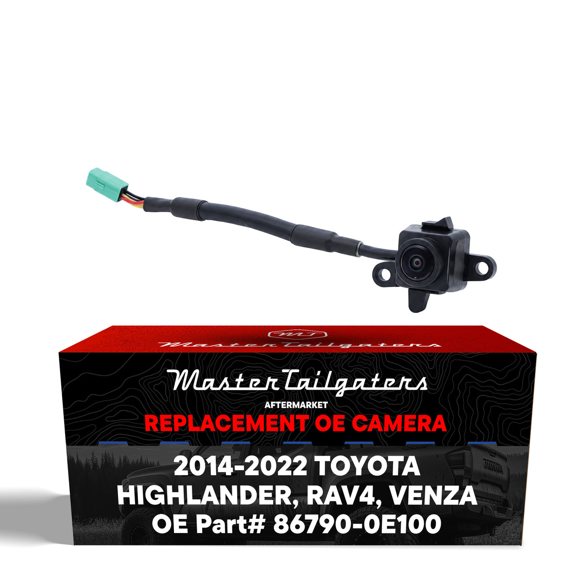 Toyota Highlander + Hybrid w/ Around View Monitor (2014-2021), RAV4 + Hybrid (2016-2021), RAV4 Prime (2021), Venza Hybrid (2021-2022) OEM Replacement Right Side View Camera OE Part # 86790-0E100