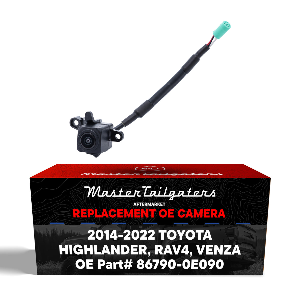 Toyota Highlander + Hybrid w/ Around View Monitor (2014-2021), RAV4 + Hybrid (2016-2021), RAV4 Prime (2021), Venza Hybrid (2021-2022) OEM Replacement Left Side View Camera OE Part # 86790-0E090