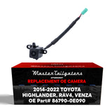 Toyota Highlander + Hybrid w/ Around View Monitor (2014-2021), RAV4 + Hybrid (2016-2021), RAV4 Prime (2021), Venza Hybrid (2021-2022) OEM Replacement Left Side View Camera OE Part # 86790-0E090