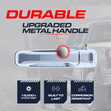 Master Tailgaters Exterior Door Handle Upgraded Chrome Metal Replacement for Dodge Ram (2009-2018) OE Part # 55112383AE, 55112383AC | Front LH w/Keyhole