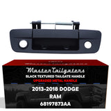Tailgate Handle Upgraded Black Metal Replacement for Dodge Ram (2013-2018) OE Part # 68197873AA