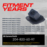 Mercedes-Benz C-Class (2008-2011), C-Class Sedan (2012-2014), C-Class Coupe (2012-2015) OEM Replacement Backup Camera OE Part # 204-820-60-97
