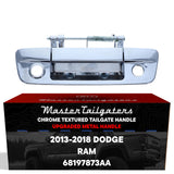 Tailgate Handle Upgraded Chrome Metal Replacement for Dodge Ram (2013-2018) OE Part # 68197873AA