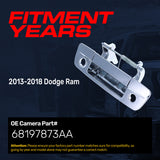 Tailgate Handle Upgraded Chrome Metal Replacement for Dodge Ram (2013-2018) OE Part # 68197873AA