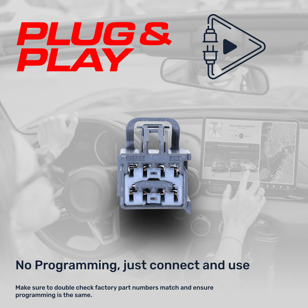 Dodge Journey (2011-2020) OEM Replacement Backup Camera OE Part # 56054158AB, 56054158AC, 56054158AD, 56054158AE, 56054158AF, 56054158AG - Master Tailgaters