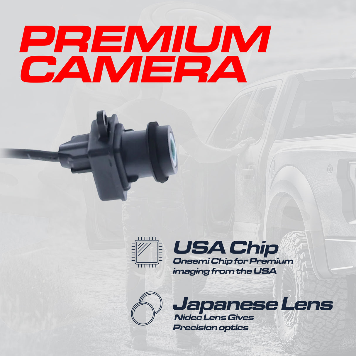 Dodge Ram (2009-2012) OEM Replacement Backup Camera OE Part # 56054041AA, 56054041AB, 56054041AC, 56054041AD, 56054041AE, 56054164AA, 56054164AB, 56054164AD, 68044906AA, 68044906AB, 68044906AC, 68044906AD, 68044906AE