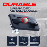 Exterior Door Handle Upgraded Black Metal Replacement for Ford F150 (2009-2014) / Lincoln Mark LT (2010-2014) OE Part # CL3Z-1522405-BD, CL3Z-1522405-BA | Front LH w/o Keypad Hole, w/ Keyhole