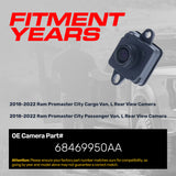 Ram Promaster City Cargo/Passenger Van (2018-2022) OEM Replacement Left Rear View Camera OE Part # 68469950AA