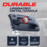 Exterior Door Handle Upgraded Black Metal Replacement for Ford F150 (2009-2014) / Lincoln Mark LT (2010-2014) OE Part # CL3Z-1522405-AD, CL3Z-1522405-AA | Front LH w/ Keypad Hole, w/ Keyhole