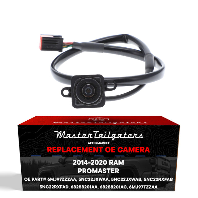 Ram ProMaster Cargo Van (2014-2020) OEM Replacement Backup Camera OE Part # 5NC22JXWAA, 5NC22JXWAB, 5NC22RXFAB, 5NC22RXFAD, 68288201AA, 68288201AC, 6MJ97TZZAA, 6MJ97ZZZAA - Master Tailgaters